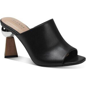 Alfani Womens Magnolea Faux Leather Slip On Block Heel Black Size 7.5 Medium